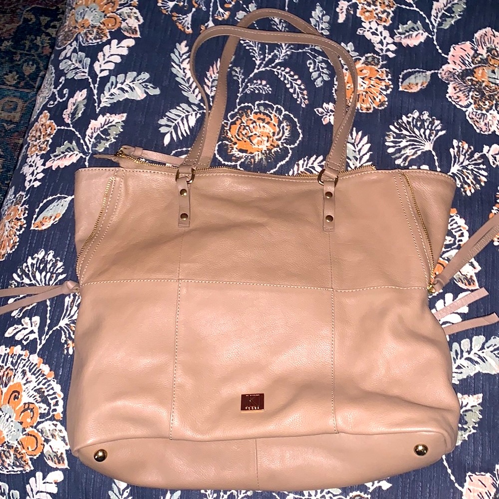Kooba Taupe Leather Handbag